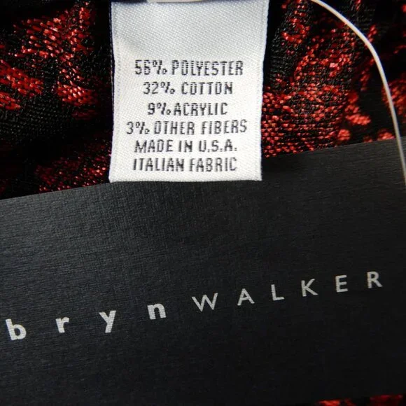 BRYN WALKER Medina PANTS Rosa Nera Brocade Lantern Tapered Wide Leg NEW $190 - Picture 9 of 12